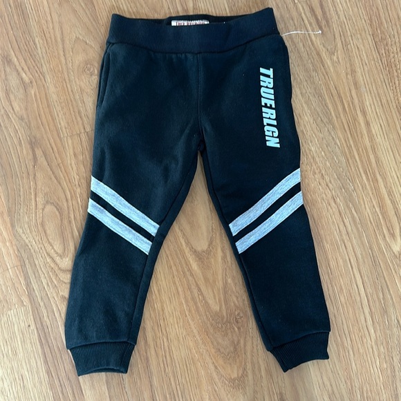 True religion baby joggers bottom pants black and grey size 24 months - Picture 1 of 4
